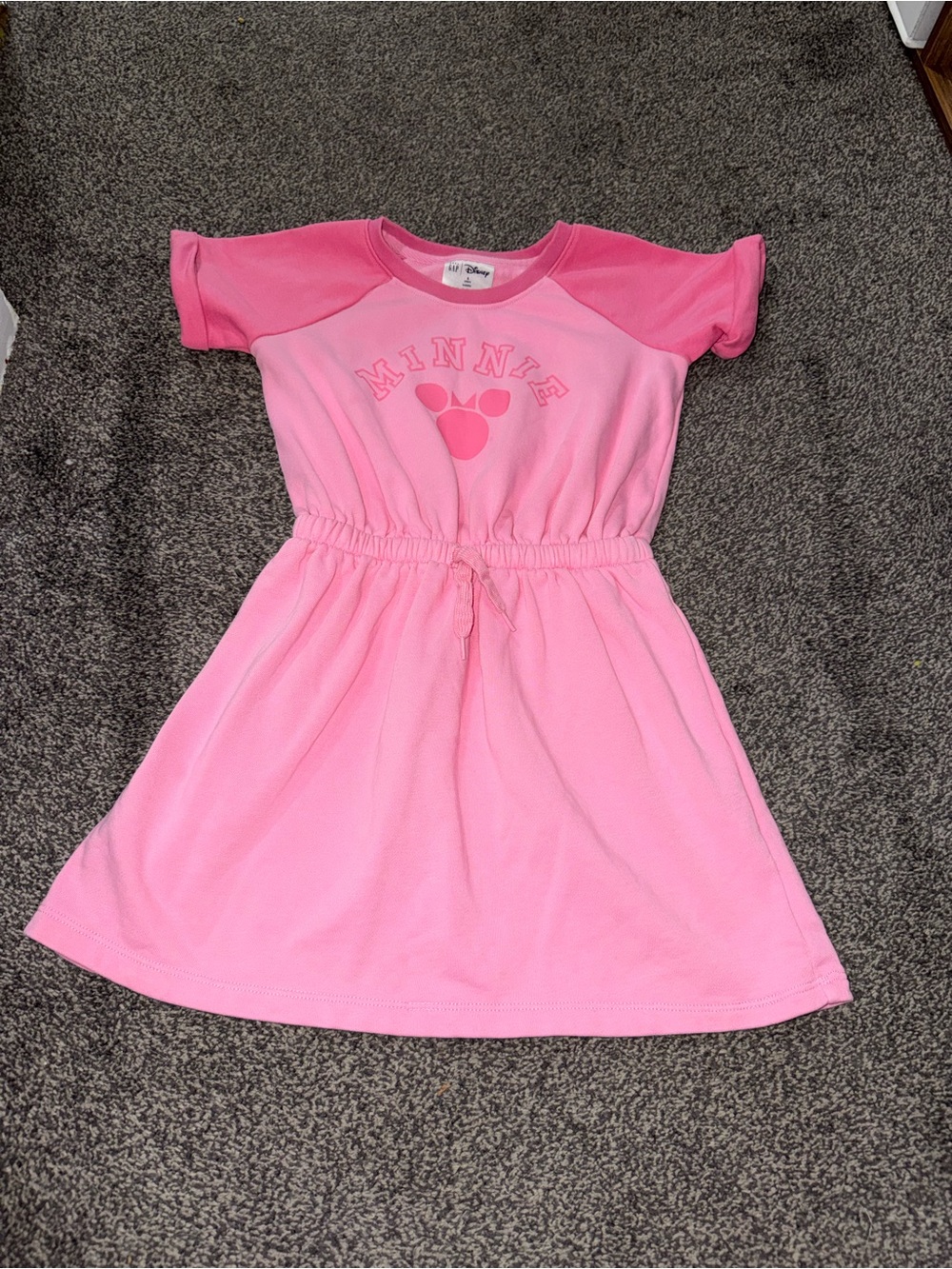 GAP Disney Pink Raglan Short Sleeve Minnie Mouse Graphic Dress